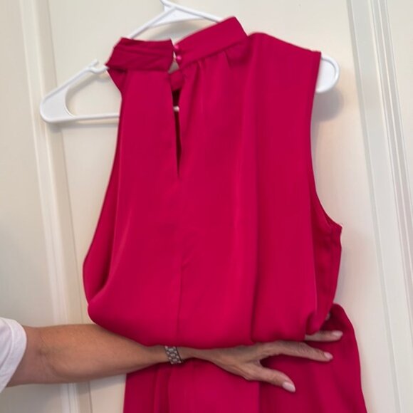 Vibrant Pink Sleeveless Sheath Mini Dress for Cocktail - Picture 7 of 7